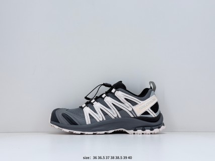 Salomon XA Pro 3D Suede Black Pink Trail Running Shoe view 2