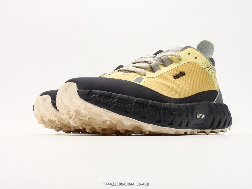 Norda 001 Yellow Black Low-Top Trail Running Shoe view