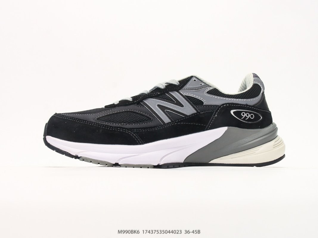 New Balance 990v3 Black Grey White Retro Running Shoe