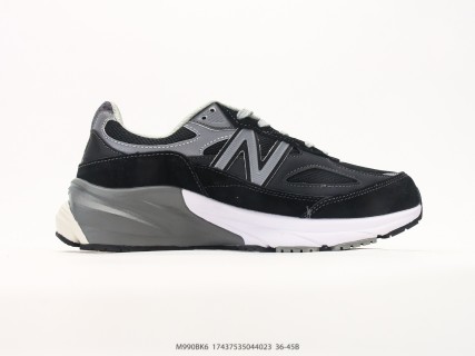 New Balance 990v3 Black Grey White Retro Running Shoe view 2