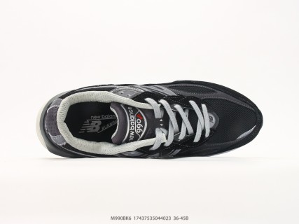 New Balance 990v3 Black Grey White Retro Running Shoe view 3