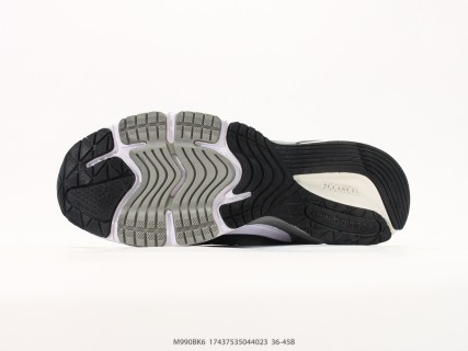 New Balance 990v3 Black Grey White Retro Running Shoe view 4