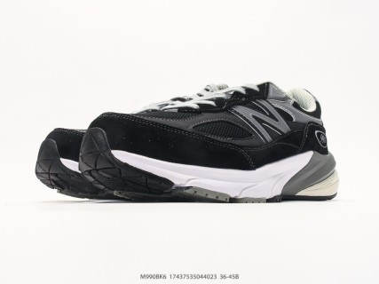 New Balance 990v3 Black Grey White Retro Running Shoe view 5