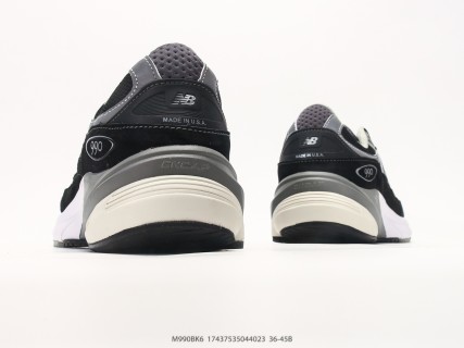 New Balance 990v3 Black Grey White Retro Running Shoe view 6