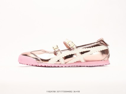 Onitsuka Tiger Mexico 66 Cream Pink Mary Jane Low-Top Casual Shoe