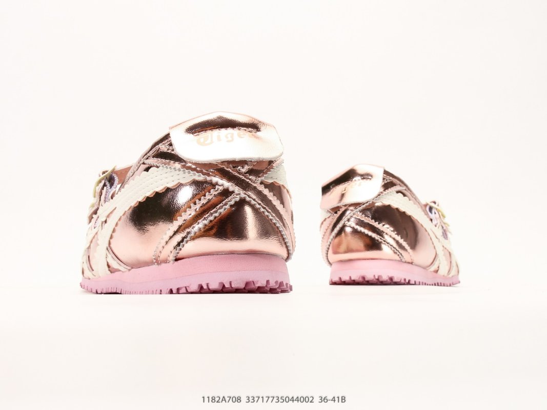 Onitsuka Tiger Mexico 66 Cream Pink Mary Jane Low-Top Casual Shoe view