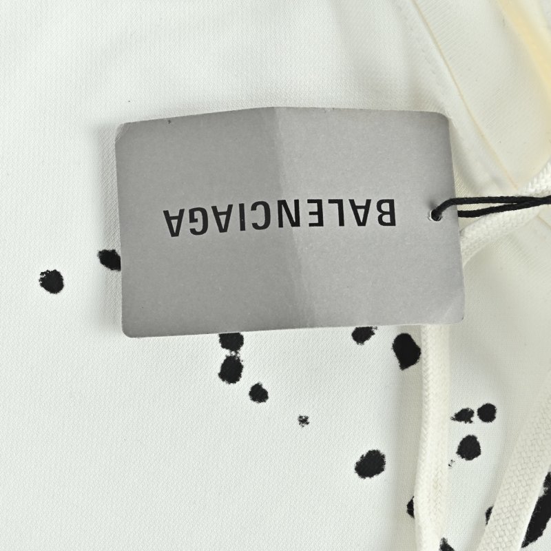 Balenciaga Blurred Logo Hoodie White 25FW view