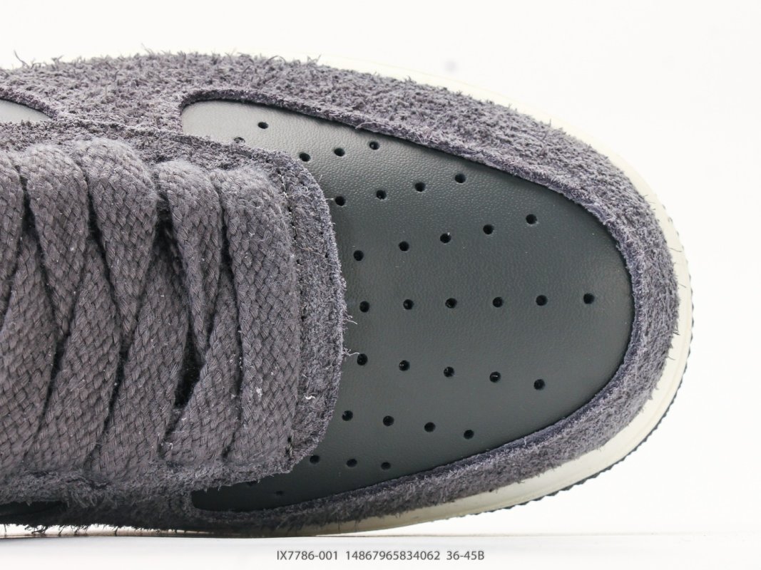 Nike Air Force 1 '07 LV8 Charcoal Black White Low view
