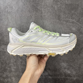 HOKA ONE ONE Mafate Speed 2 Low Cream Lime Trail Running Shoe view 2