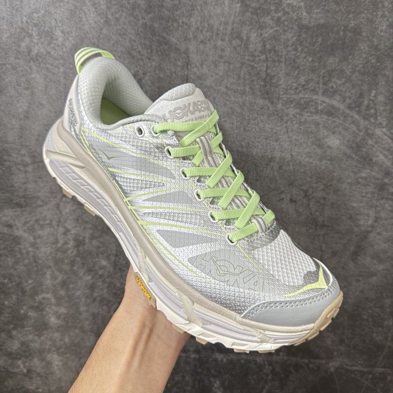 HOKA ONE ONE Mafate Speed 2 Low Cream Lime Trail Running Shoe view
