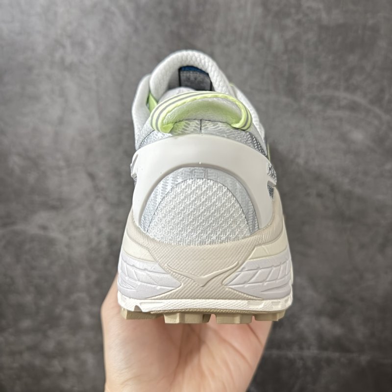 HOKA ONE ONE Mafate Speed 2 Low Cream Lime Trail Running Shoe view