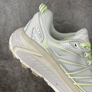 HOKA ONE ONE Mafate Speed 2 Low Cream Lime Trail Running Shoe view 8