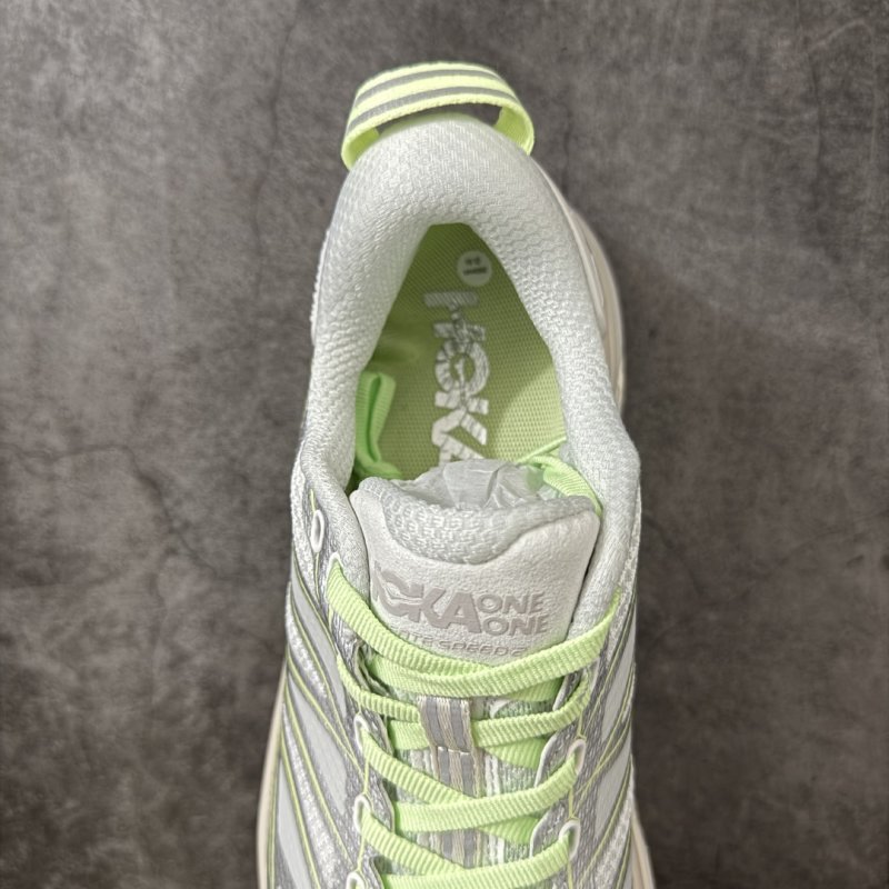 HOKA ONE ONE Mafate Speed 2 Low Cream Lime Trail Running Shoe view