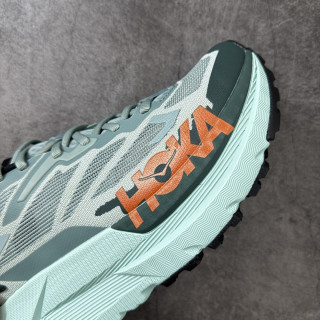 HOKA Mafate X Mint Green Orange Running Shoe view 7