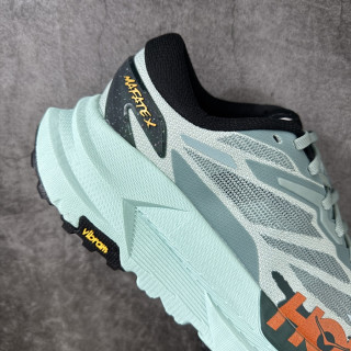 HOKA Mafate X Mint Green Orange Running Shoe view 8