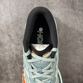 HOKA Mafate X Mint Green Orange Running Shoe view 9
