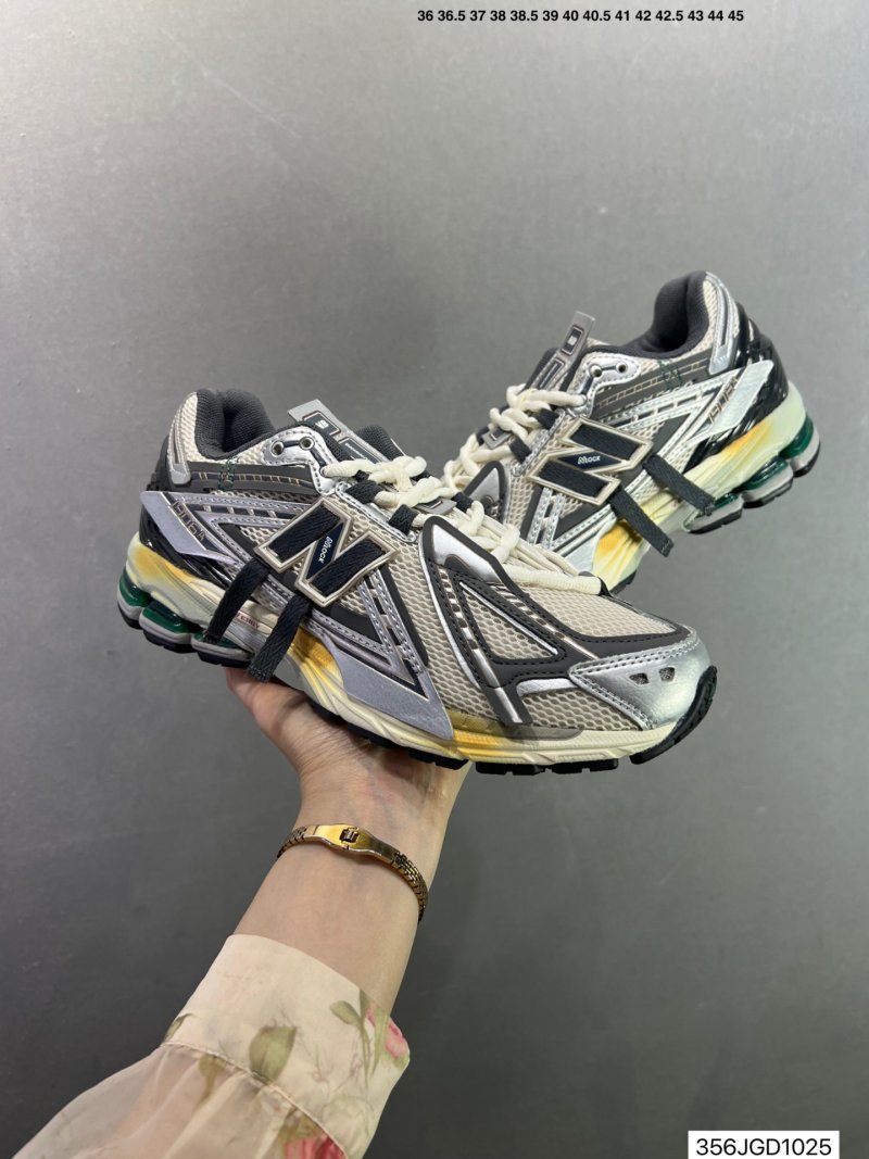New Balance 1906A Deconstructed Retro Dad Shoe - Silver Navy Yellow