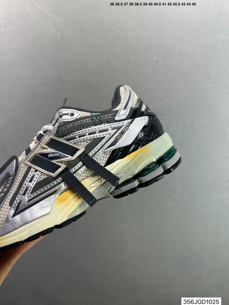 New Balance 1906A Deconstructed Retro Dad Shoe - Silver Navy Yellow view