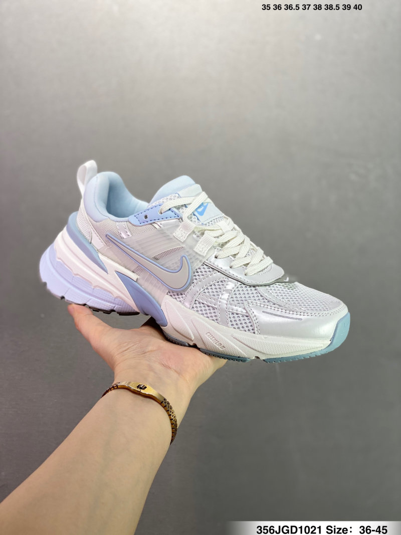 Nike V2K Runtekk White Grey Low-Top Running Shoe view
