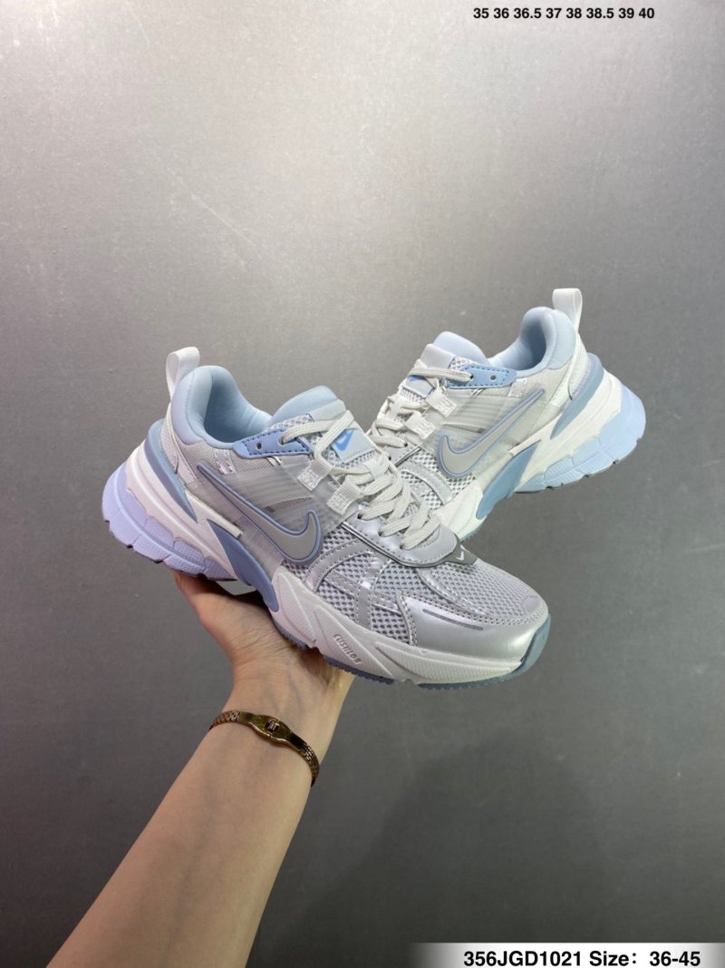 Nike V2K Runtekk White Grey Low-Top Running Shoe view