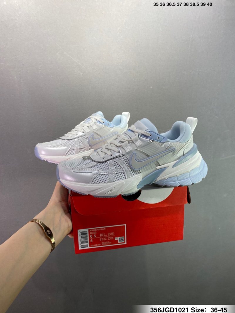 Nike V2K Runtekk White Grey Low-Top Running Shoe view