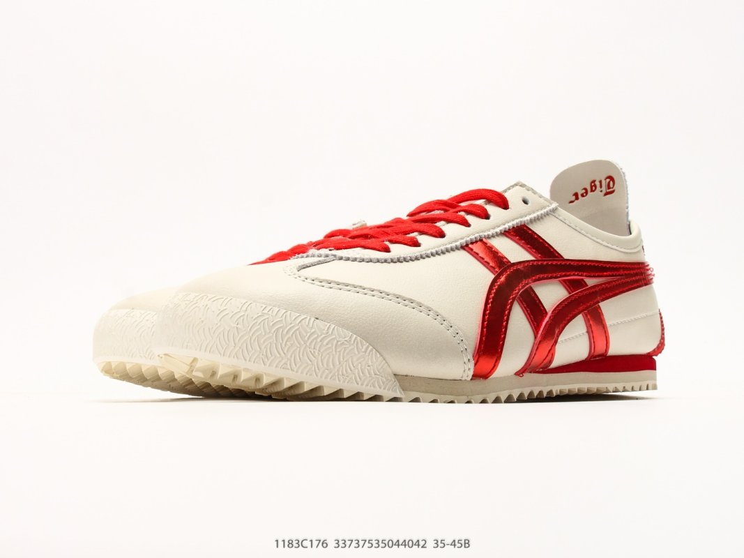 Onitsuka Tiger Mexico 66 NM Cream Red Leather Nylon view