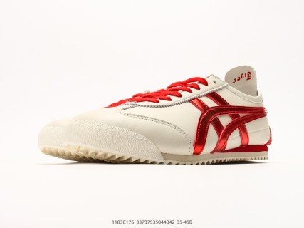 Onitsuka Tiger Mexico 66 NM Cream Red Leather Nylon view 5