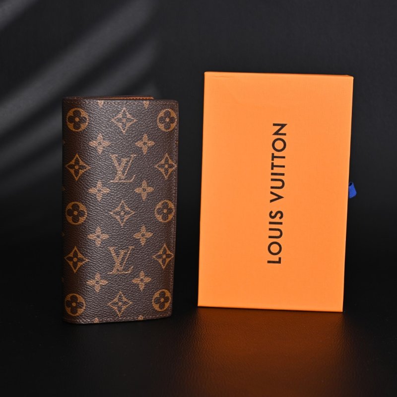 Louis Vuitton Brazza Monogram Eclipse Long Wallet Replica view