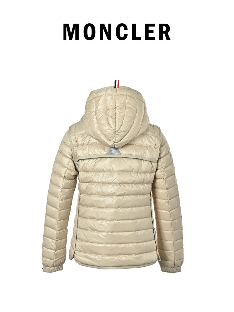 Moncler Grenoble Women's Removable Sleeve Puffer Jacket Cream view