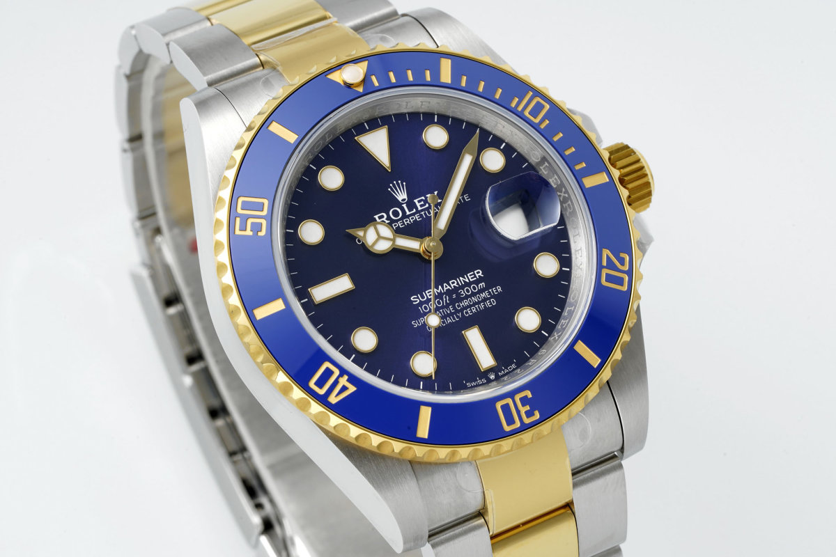 Rolex Submariner 41mm Two-Tone Blue Dial Replica Watch view