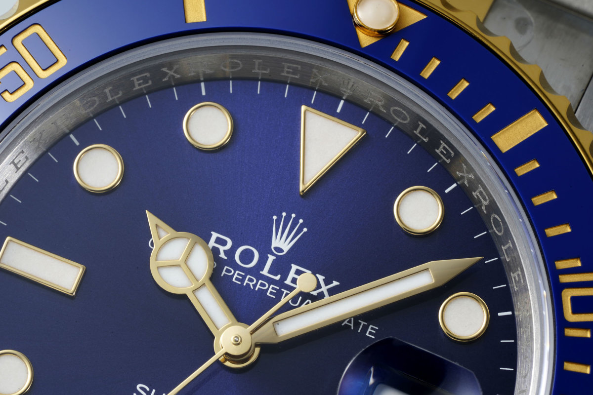 Rolex Submariner 41mm Two-Tone Blue Dial Replica Watch view