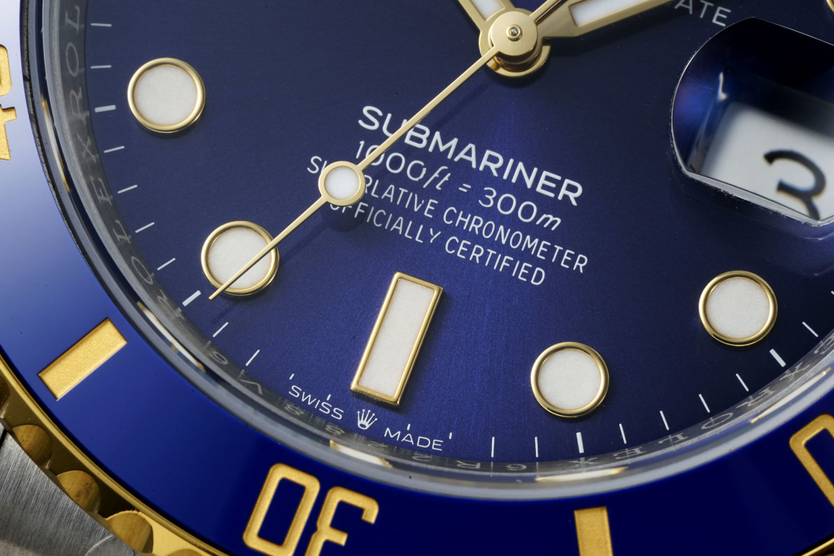 Rolex Submariner 41mm Two-Tone Blue Dial Replica Watch view