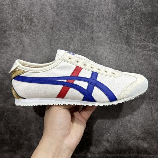Onitsuka Tiger Mexico 66 White Blue Red Canvas Sneaker
