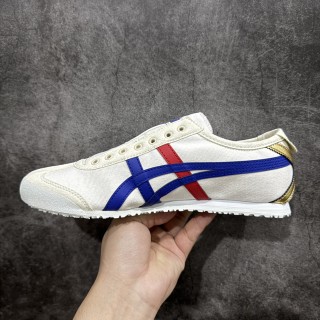 Onitsuka Tiger Mexico 66 White Blue Red Canvas Sneaker view 2