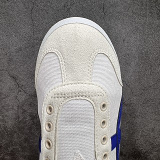 Onitsuka Tiger Mexico 66 White Blue Red Canvas Sneaker view 5