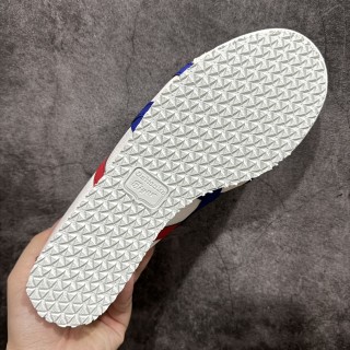 Onitsuka Tiger Mexico 66 White Blue Red Canvas Sneaker view 9