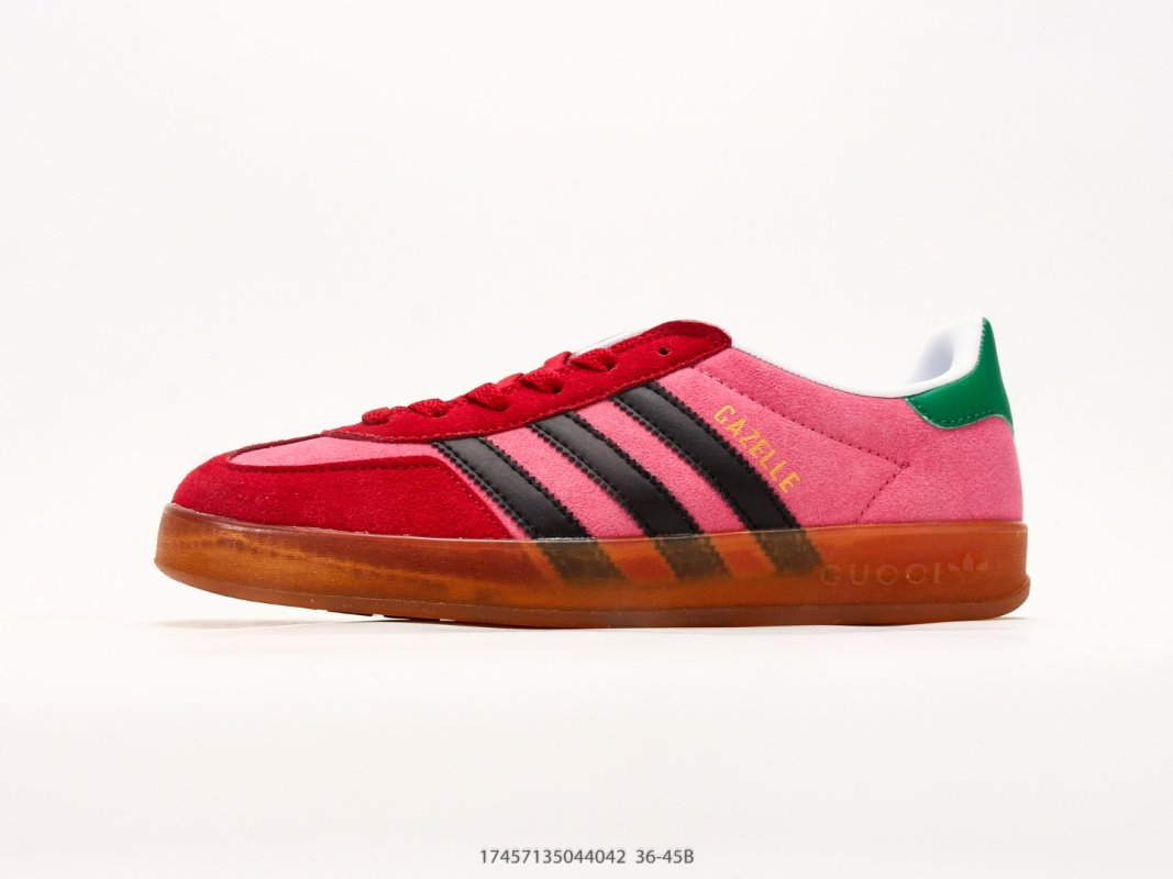 Adidas Gazelle Indoor Gucci Inspired Red Pink Green Low Top Sneaker