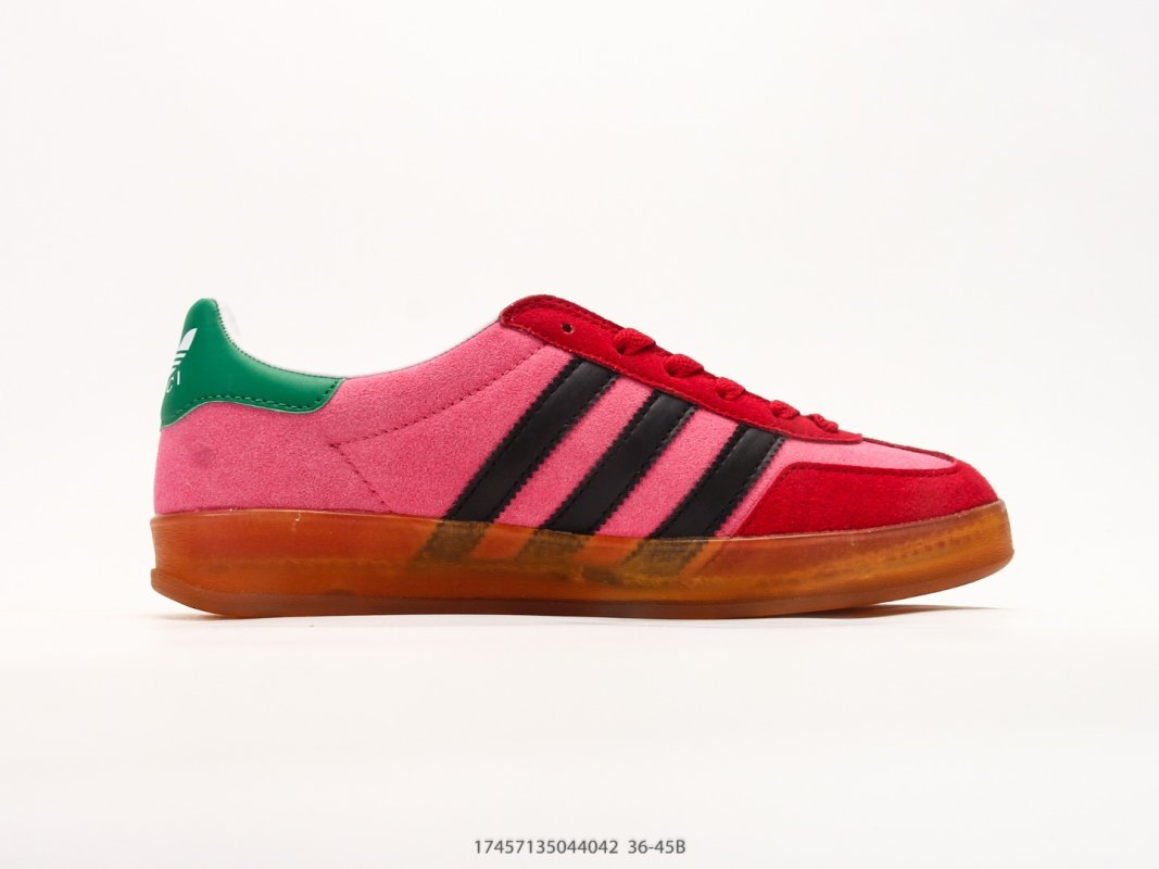 Adidas Gazelle Indoor Gucci Inspired Red Pink Green Low Top Sneaker view