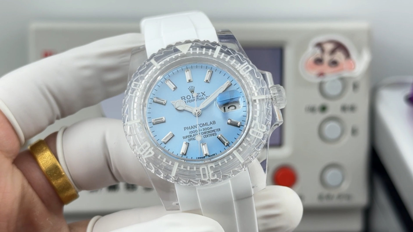 Rolex Submariner Crystal Series Ice Blue Dial Replica Watch 40mm