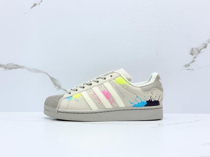 Adidas Superstar 2 Shell Toe Gray Multi-Color Rep Sneaker