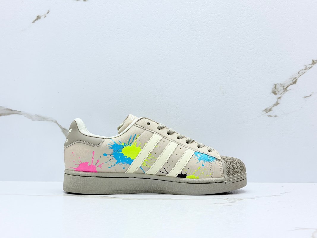Adidas Superstar 2 Shell Toe Gray Multi-Color Rep Sneaker view