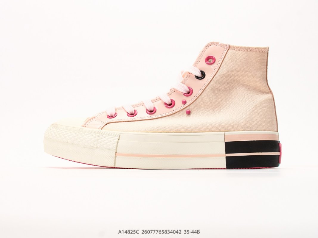 Converse All Star Lift Pink Black High Platform Canvas view