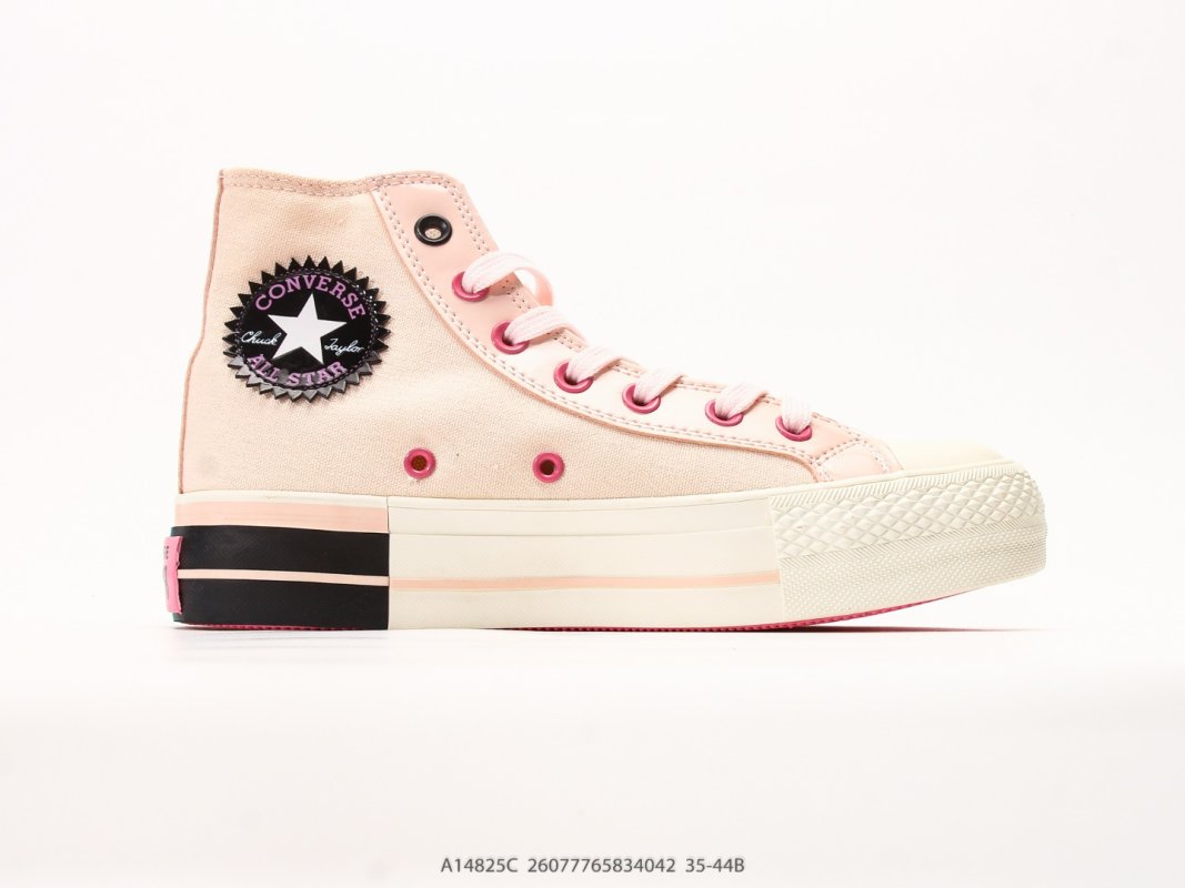 Converse All Star Lift Pink Black High Platform Canvas view