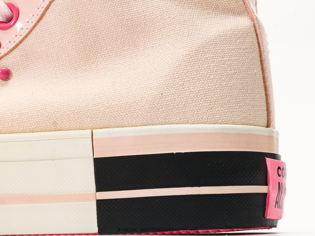Converse All Star Lift Pink Black High Platform Canvas view