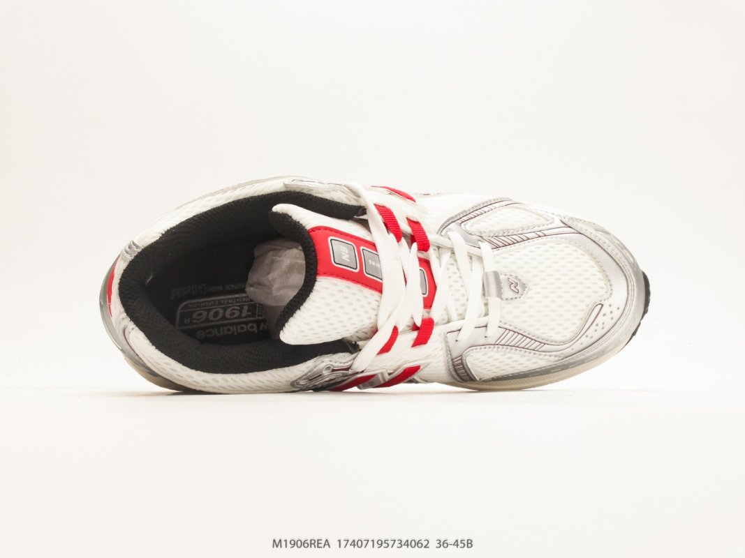 New Balance M1906 White Red Black Retro Dad Shoe view