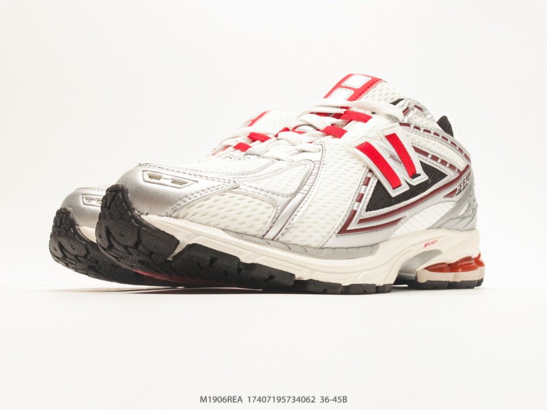 New Balance M1906 White Red Black Retro Dad Shoe view
