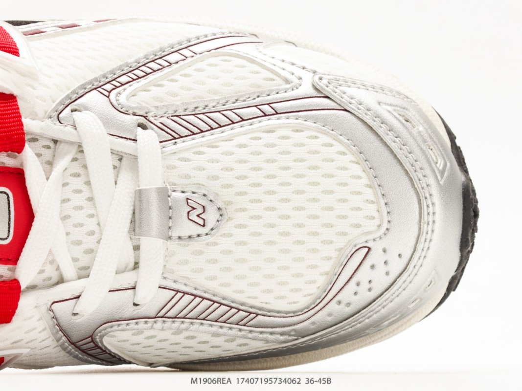 New Balance M1906 White Red Black Retro Dad Shoe view