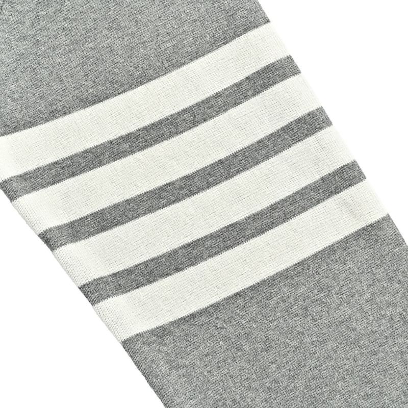 Thom Browne 22FW Grey & Cream Colorblock Crewneck Sweater view