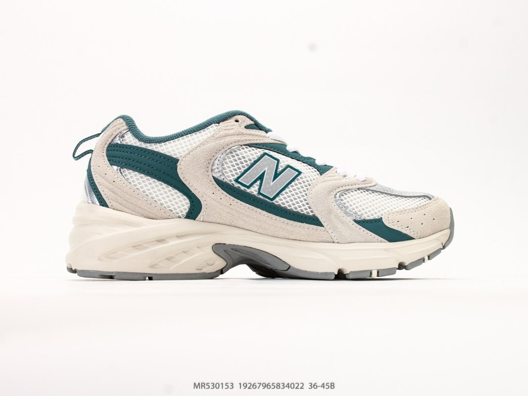New Balance 530 Cream Teal Retro Running Shoe view