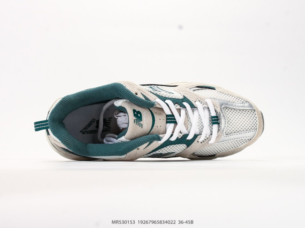 New Balance 530 Cream Teal Retro Running Shoe view